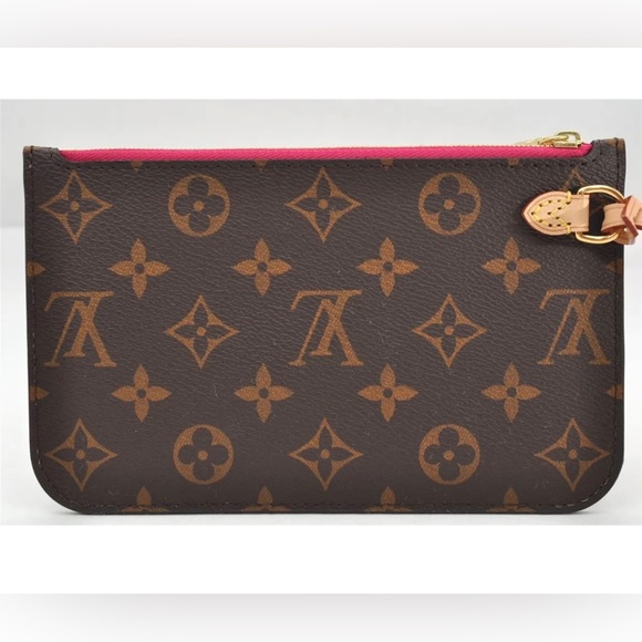Authentic Louis Vuitton NEW neverfull PM pouch monogram pink lining - Picture 2 of 11